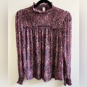 Cable & Gauge Pink and purple Patterned Blouse